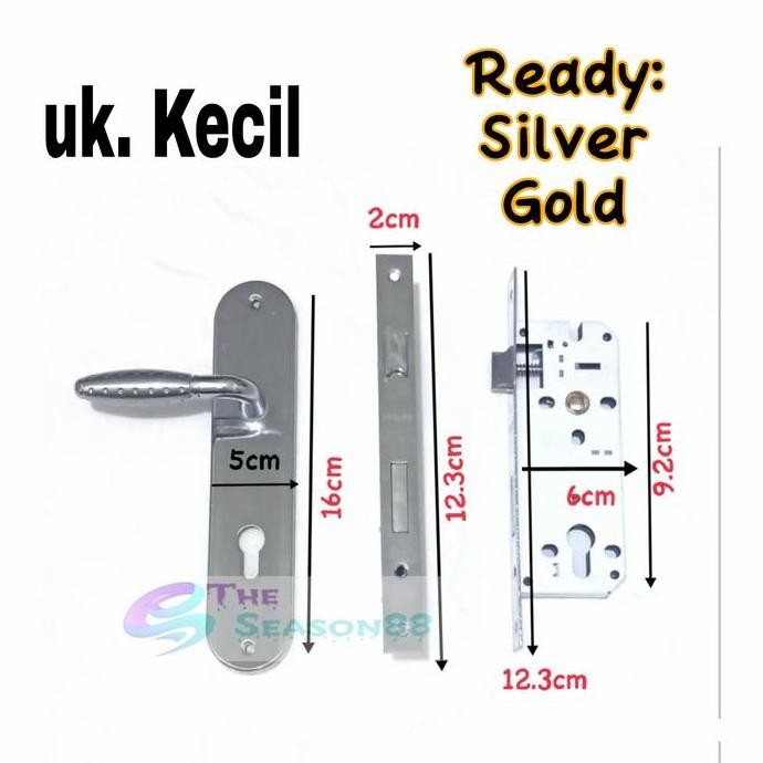 Kunci Pintu Set Kecil Gagang Bulat Stainless / Gagang Pintu Rumah