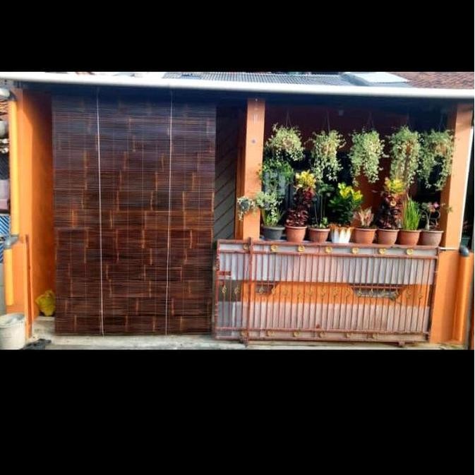 Grosir Krey/Tirai Bambu Hitam Full Vernis