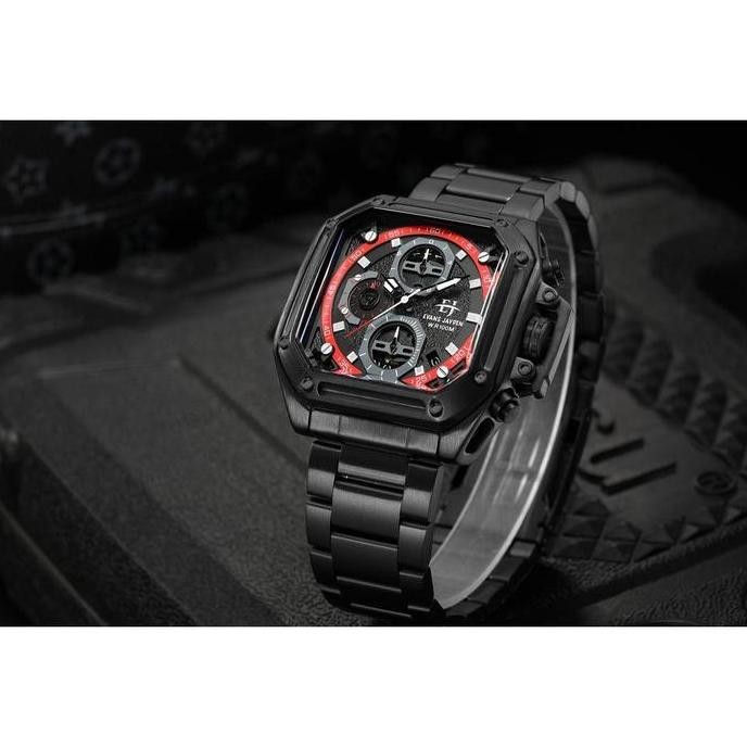Promo Diskon  Evans Jayden Jam Tangan Pria Ej 9558 Rantai Stainless Steel Chronograph Kaca Sapphire 