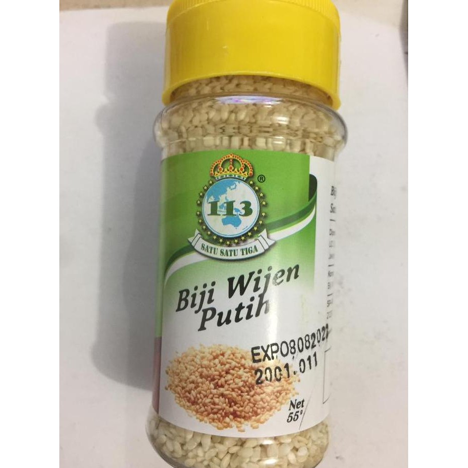 

Terlaris Bumbu Masak 113 Biji Wijen Putih Satu Satu Tiga 55 Gr