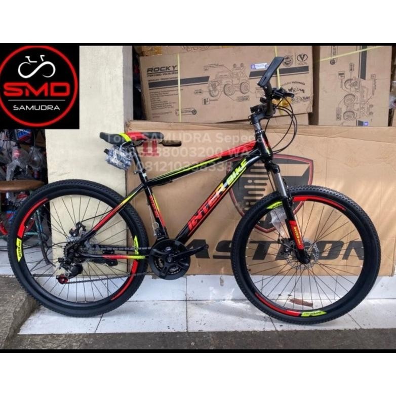 Sepeda Gunung MTB 26 INTERBIKE by Pacific 7x3Speed Rem Cakram Murah BDG AST
