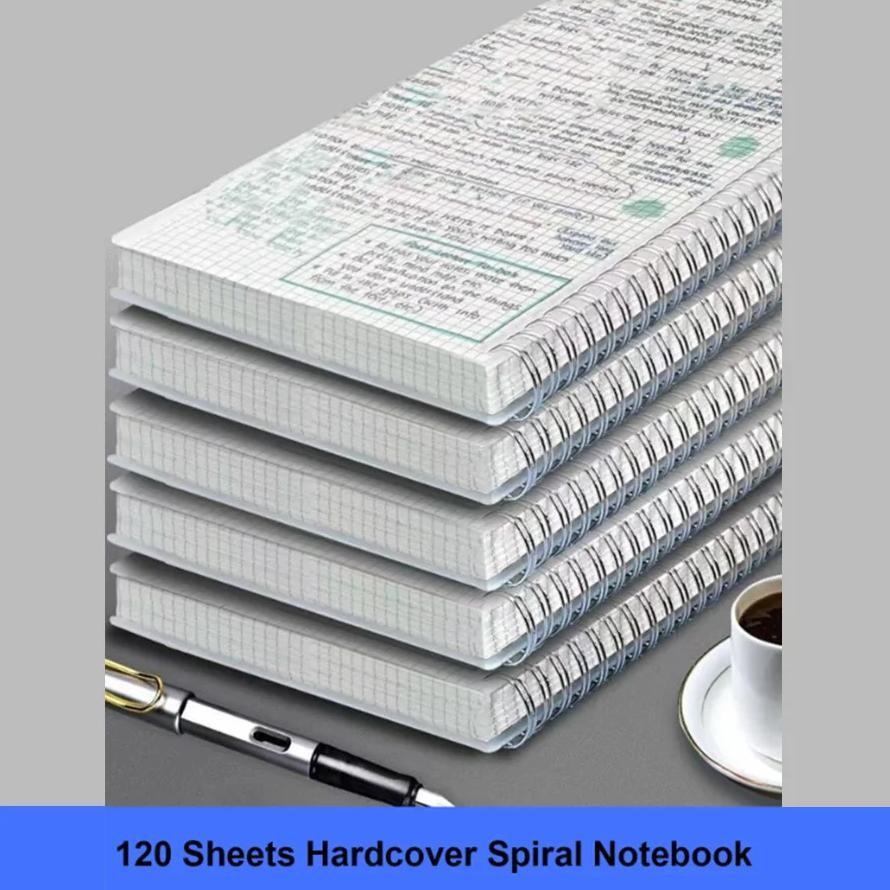 

A4 A5 B5 Square Coil Notebook 120 Sheets/ 240 Pages With Elastic Band Sde Flip Spiral Book Notebook