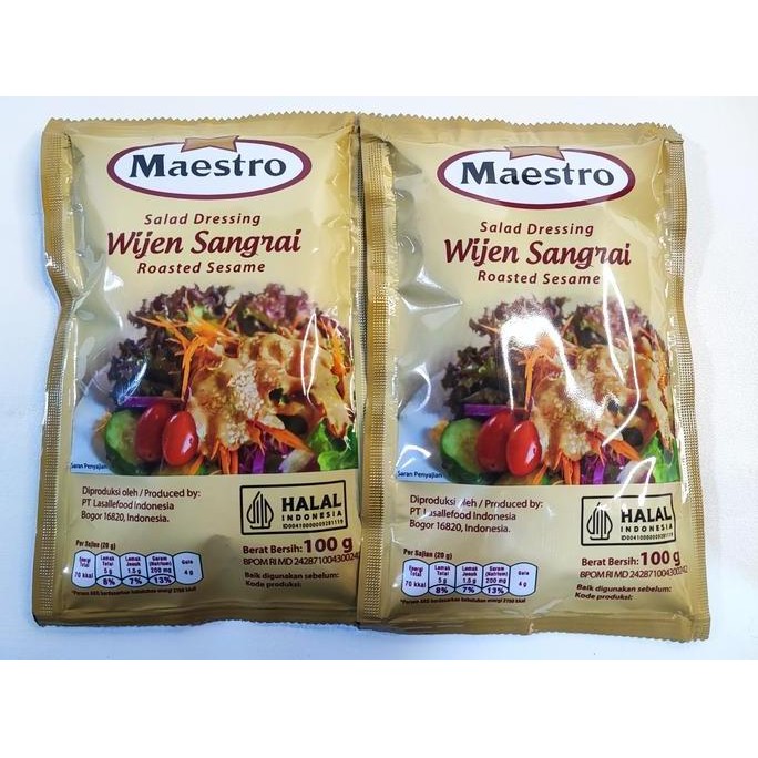 

Terlaris Maestro Salad Dressing Wijen Sangrai 100Gr - Salad Dressing Roasted Sesame - Sauce Salad Wijen Sangrai