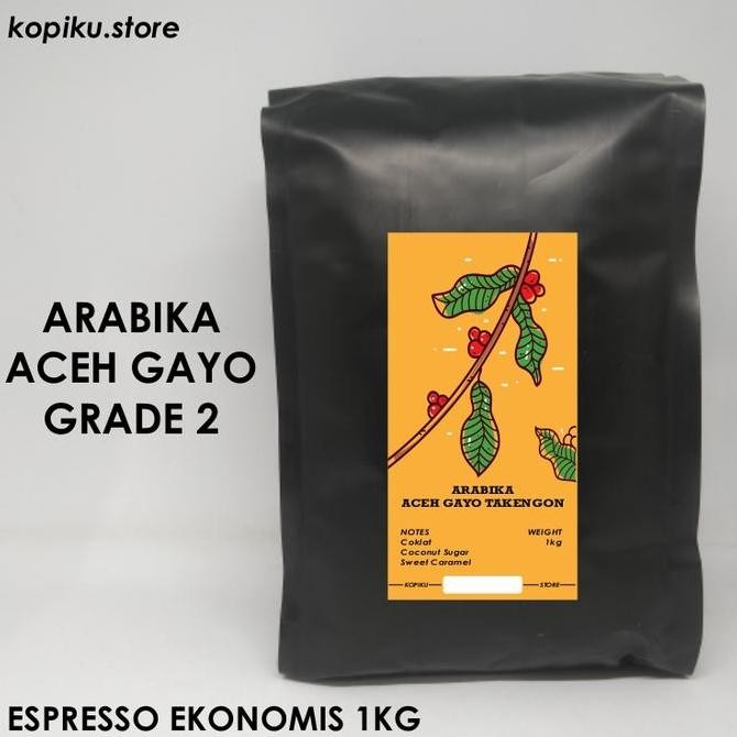 

Biji Kopi Arabika Arabica Gayo Grade 2 Commercial 1kg (Biji / Bubuk)
