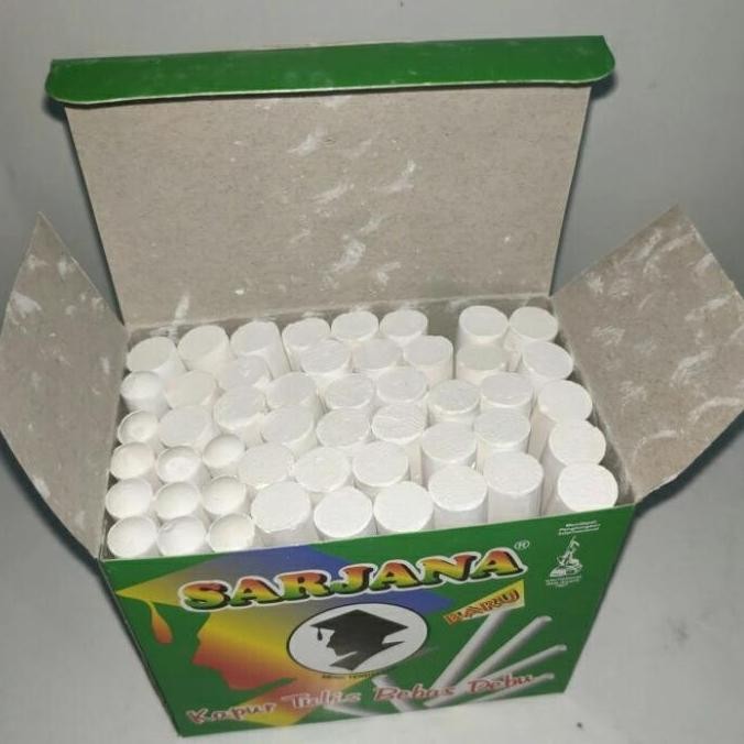 

BEBAS ONGKIR - Sarjana Kapur Tulis Papan Tulis Warna Putih - Dus isi 60 Box.