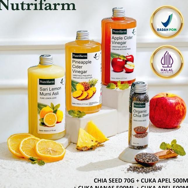 

Nutrifarm Paet 4 In 1 Cua Nana Cua Nana Ml Cua Apel Ml Ari Lemon Ml Dan Chia Eed 70Gram
