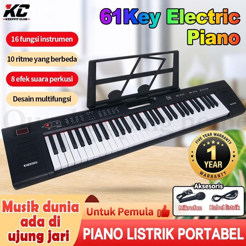 61-Portabel kunci Organ Elektronik Anak / Keyboard Untuk Pemula / Keyboard PianoBanyak Nada