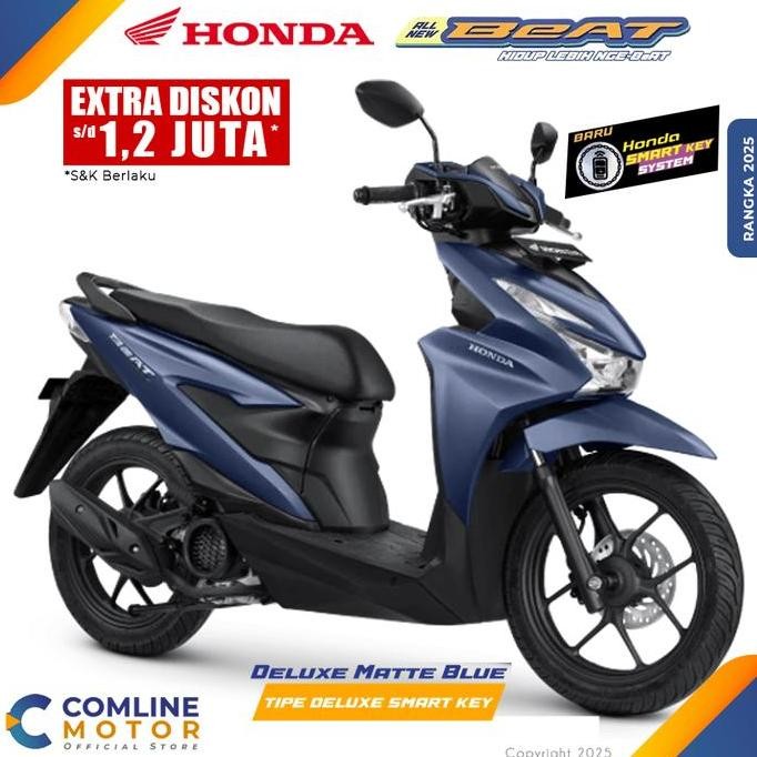 BERKUALITAS COMLINE-SEPEDA MOTOR ALL NEW HONDA BEAT DELUXE SMART KEY (LC)