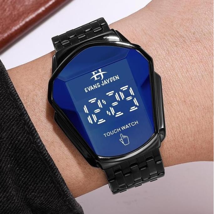 Murah Evans Jayden Jam Tangan Wanita 9953 Rantai Stainless Steel Digital Touch Screen Sapphire Glass