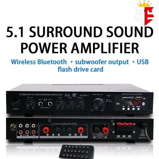 Power Amplifier 5.1 Channel Home Theatre Karaoke Bluetooth