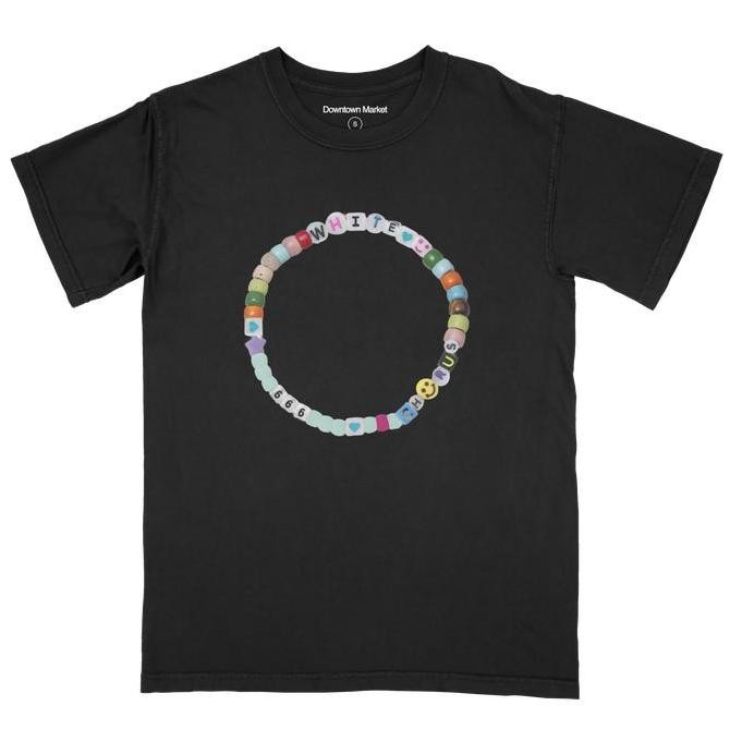 Grosir Downtown Market & White Chorus - Beads Tshirt Black