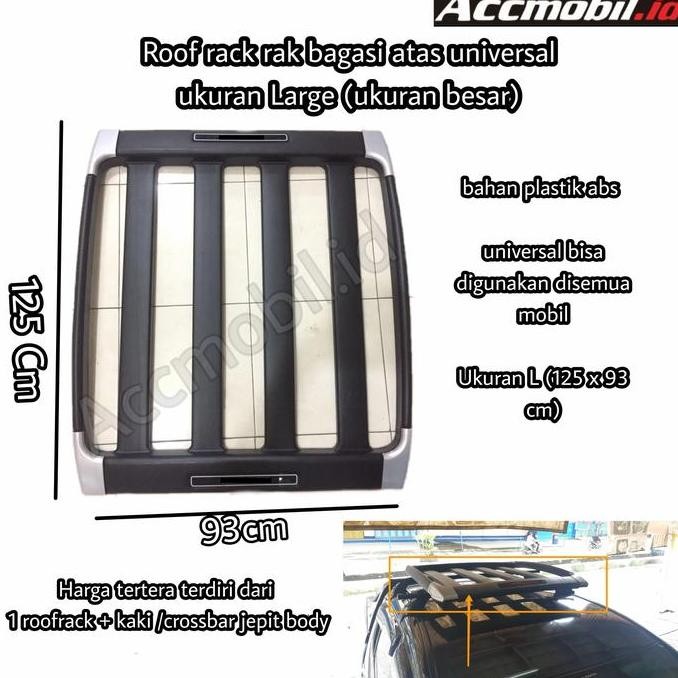 paket Roof rack large besar rak atas mobil plus kaki jepit body
