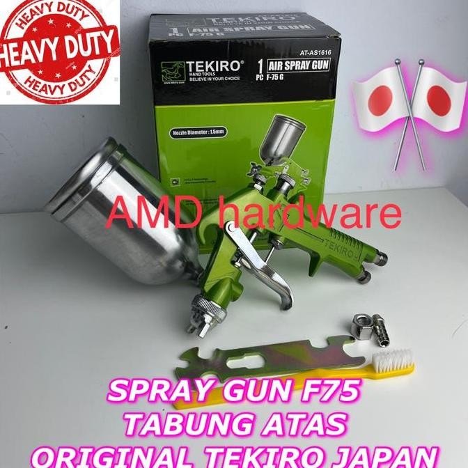 new tekiro japan spray gun f75 g tabung atas spet semprotan cat kompresor