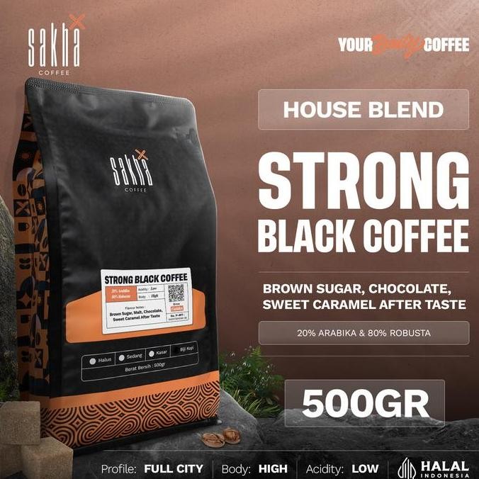 

KOPI STRONG BLACK COFFEE BLEND ROAST BEAN ESPRESSO ROASTED BEANS BIJI BUBUK 500 GRAM TERMURAH