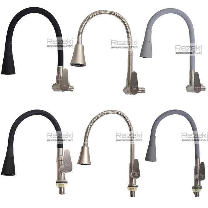 Tersedia Kran Angsa Fleksibel Soligen Stainless Sus304 - 2 mode Sistem - Kran