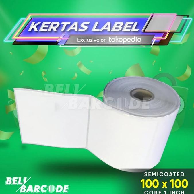 

new stiker label semicoated 100x100 - 100 x 100 1line @500