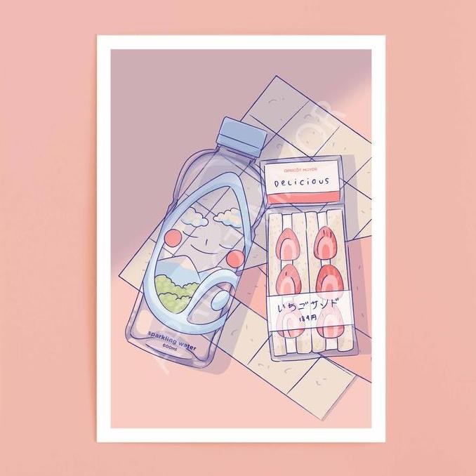 

Promo Apricot Mayor - Stay Hydrated A6 Art Print COD