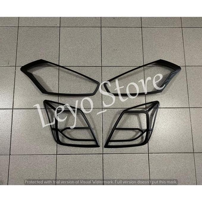 TERBARU - Paket Garnish lampu depan belakang Datsun Go go+ panca hitam +