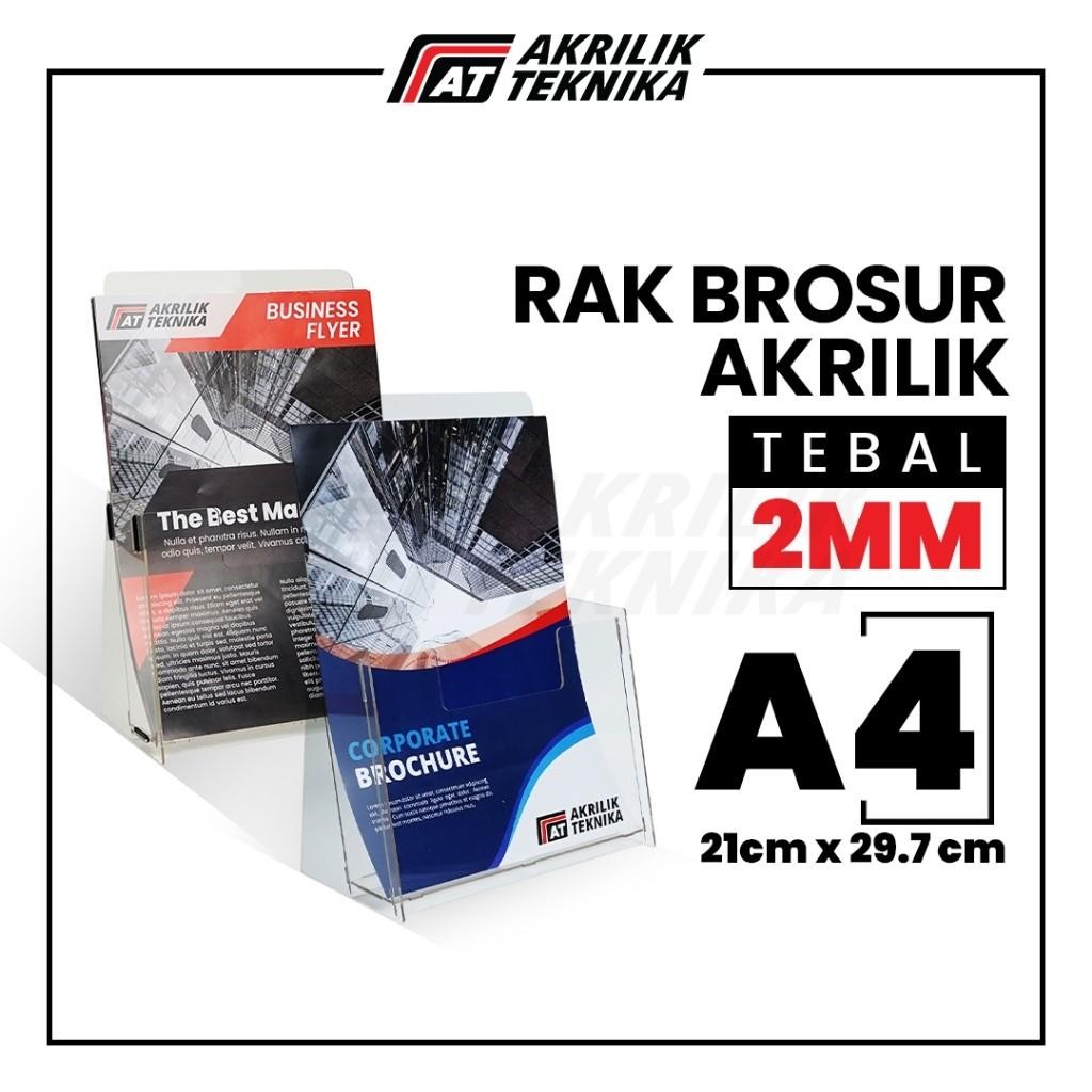 

Homexa Rak Brosur A4 Akrilik / Display Menu Meja / Acrylic Flyer Holder
