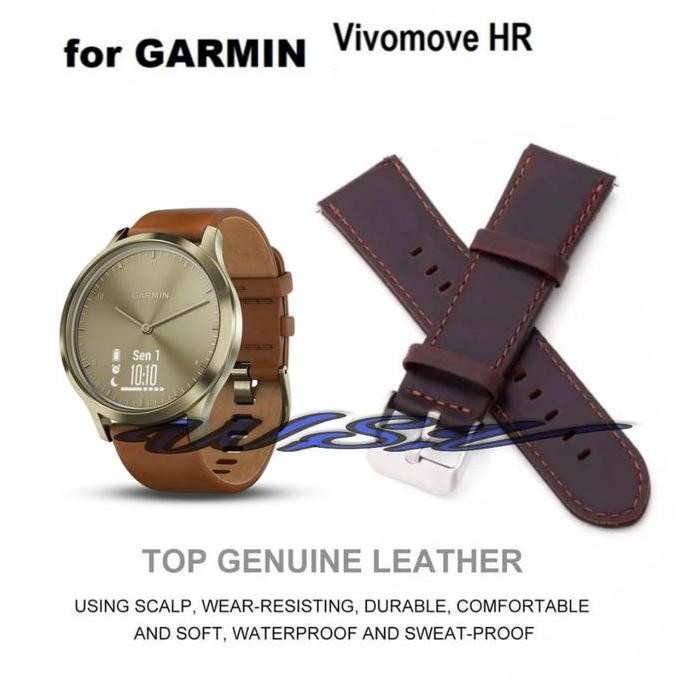 Produk Baru Strap kulit Leather Garmin Vivomove HR Leather Kulit Tali Jam Tangan