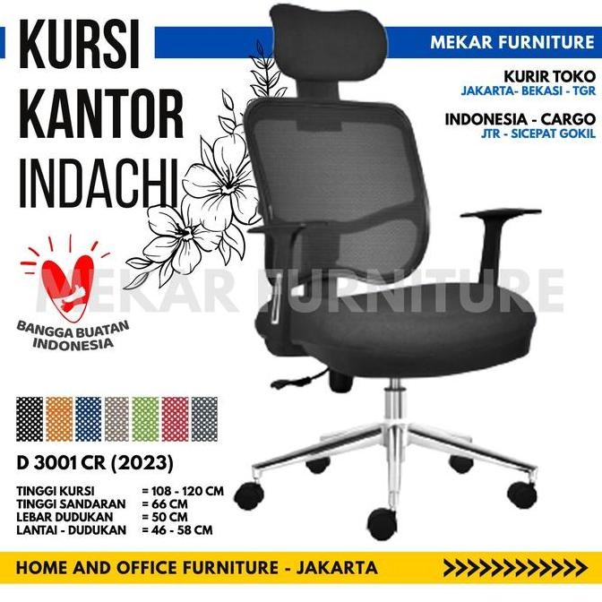 Kursi Kantor Indachi D 3001 Cr - Kaki Chrome Co