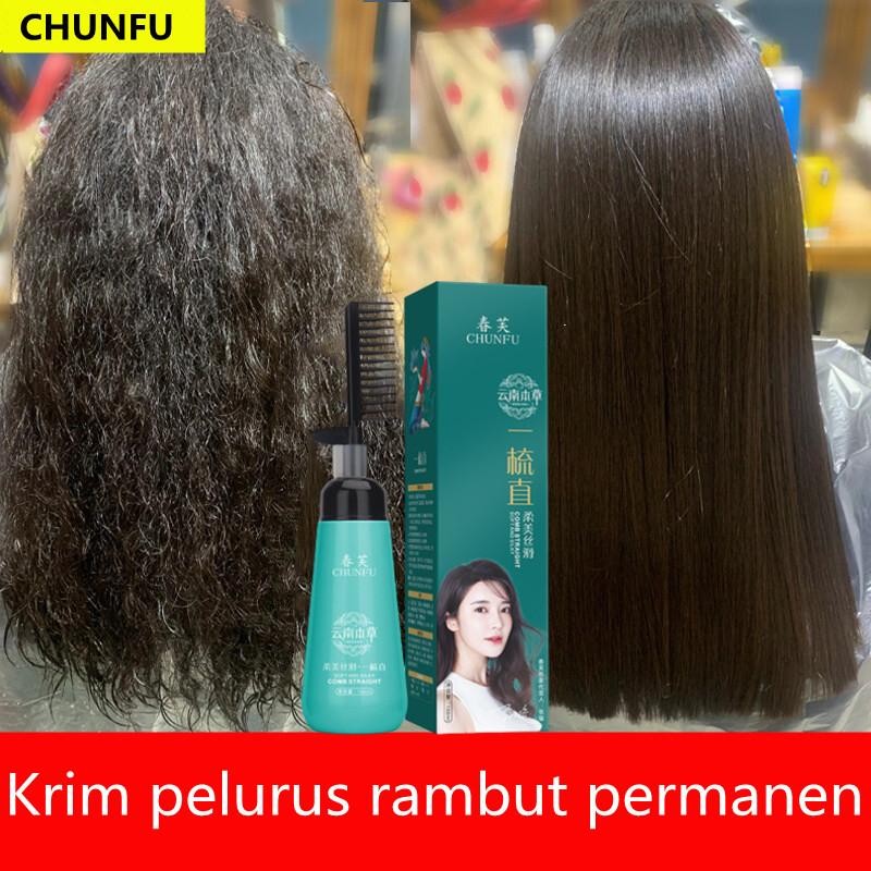 Krim Pelurus Rambut Cream Pelurus Rambut 180Ml  Keratin Memperbaiki Masker Pelurus Rambut Smoothing 