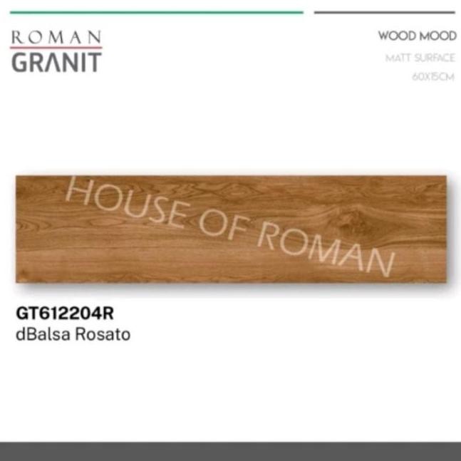 Diskon Granit Roman Motif Kayu 15X60Cm/Dbalsa Rosato/Keramik Motif Kayu Packing Aman