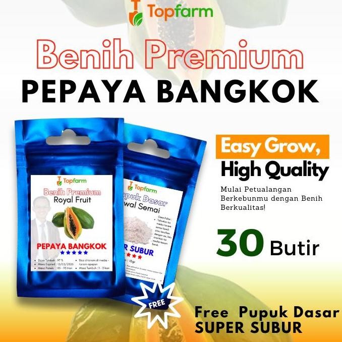 Benih Pepaya Premium - Bibit Tanaman Pepaya / Biji Benih Buah Pepaya GENJAH