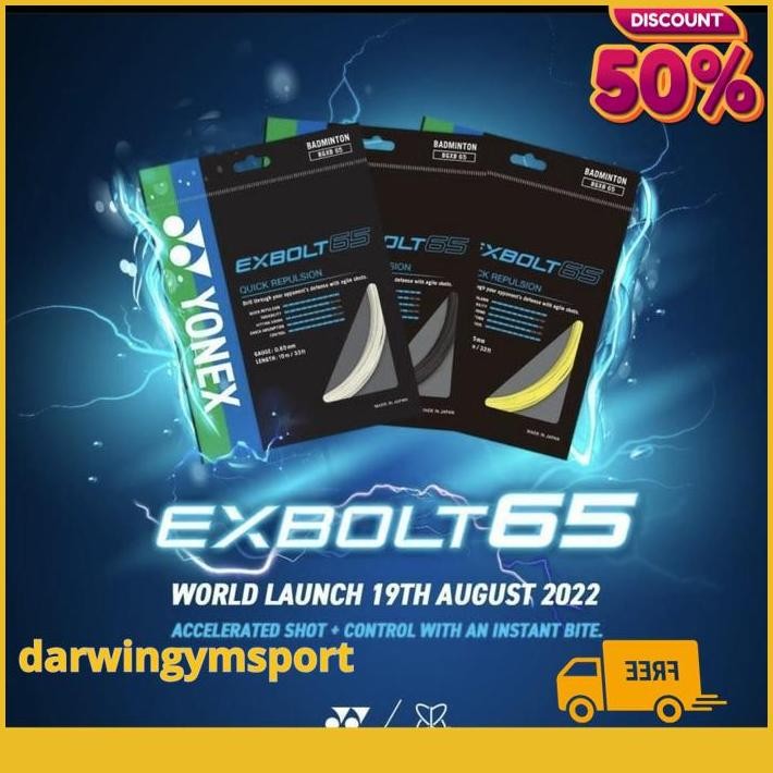 SENAR RAKET BADMINTON YONEX EXBOLT 65 SP ORIGINAL TERBAIK