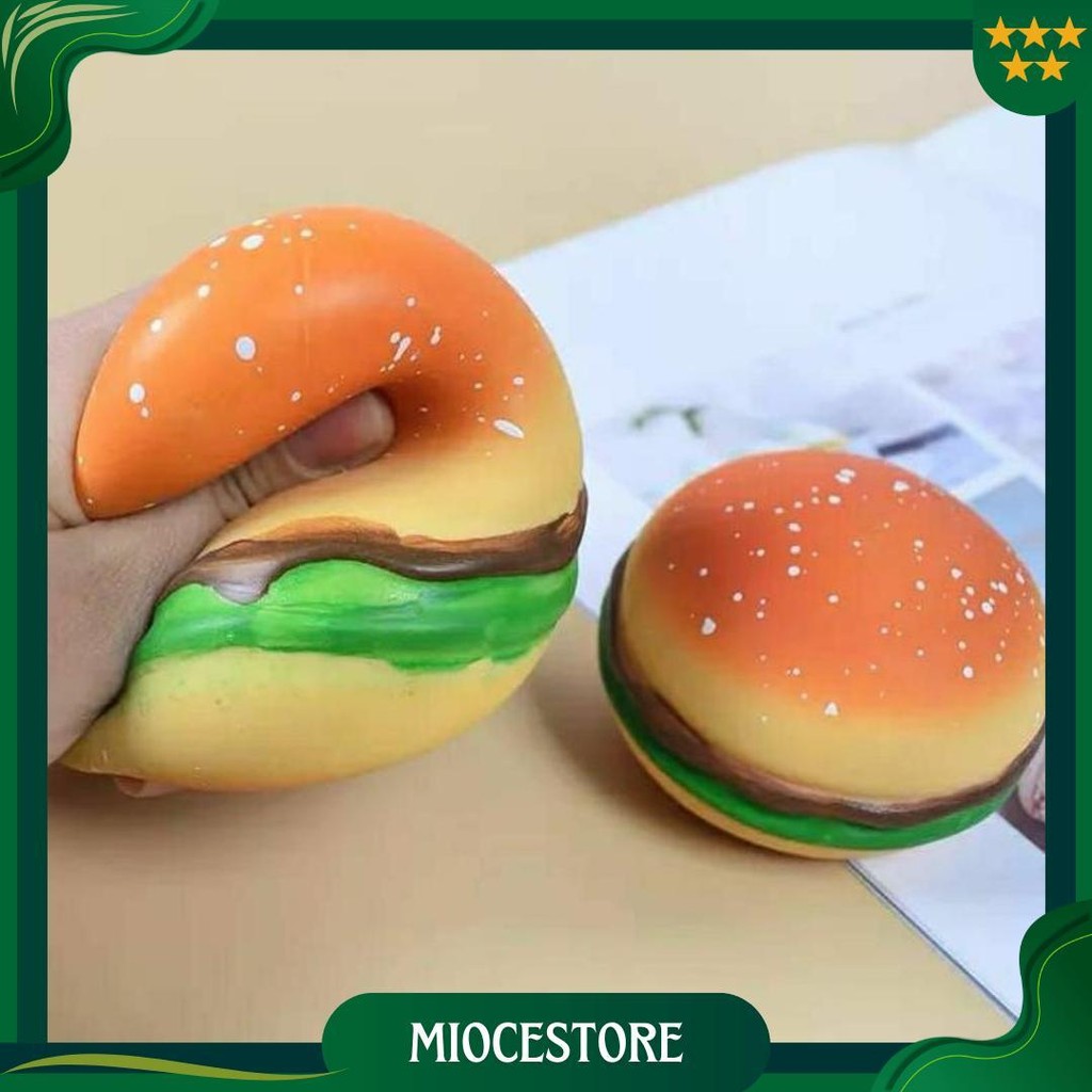 Hokiterus21 Squishy Burger Replika Burger Mainan Masakan Hamburger Squishy Jumbo S041 Gratis Ongkir