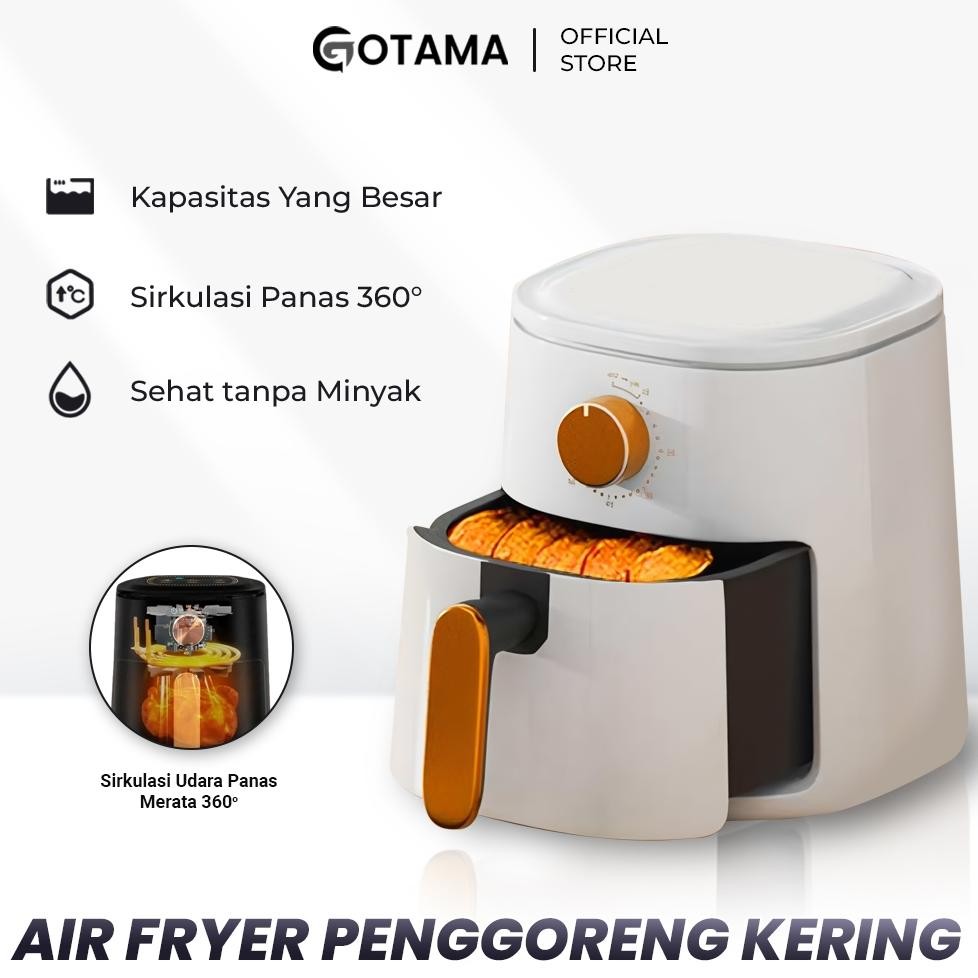 Air Fryer 4L Mesin Penggorengan Tanpa Minyak Low Watt