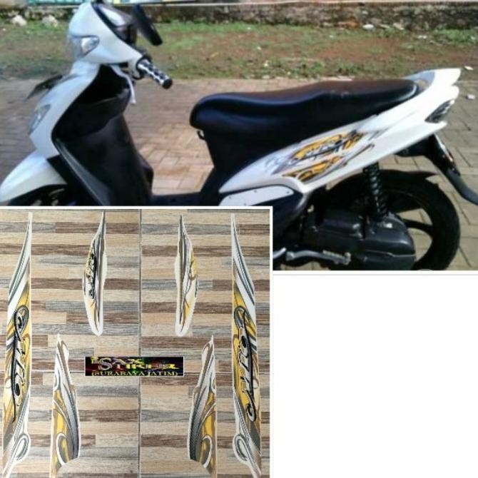 Promo striping original Yamaha Mio sporty putih tahun 2010 COD