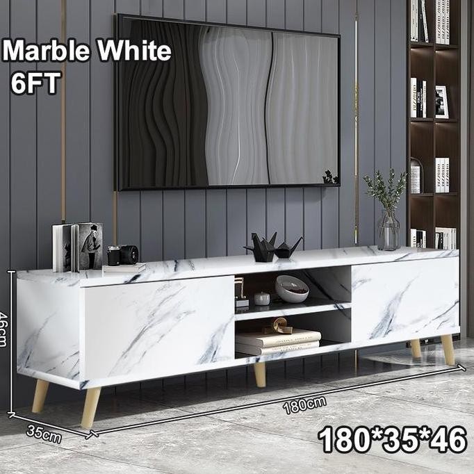 Tv Cabinet/Almari Tv/Rak Tv Kayu /Rak Tv/Tvconsole/Tv Rack/White Color/Tv Media Storage Cabinet/Kabi