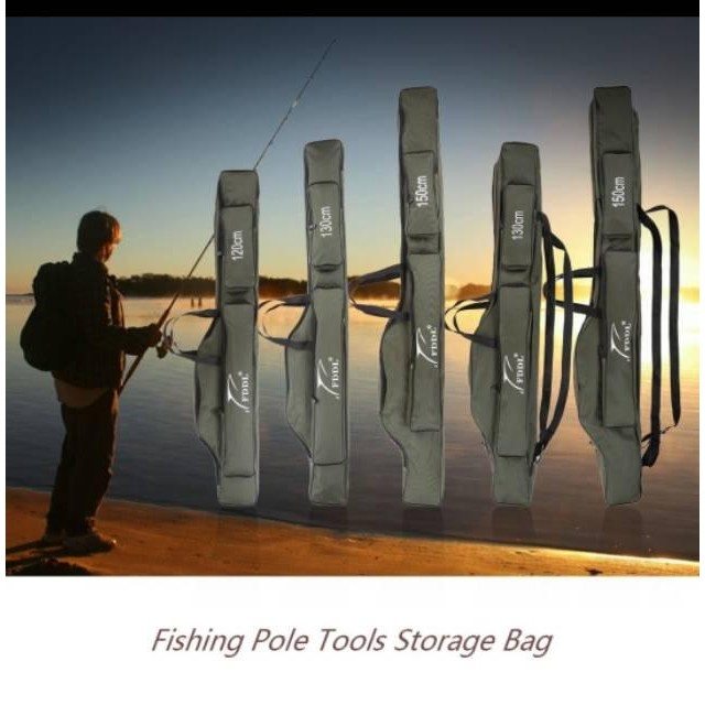 Tas Pancing Joran Bahan Nylon Tebal Dan Bagus Panjang 120 Cm 150 Cm