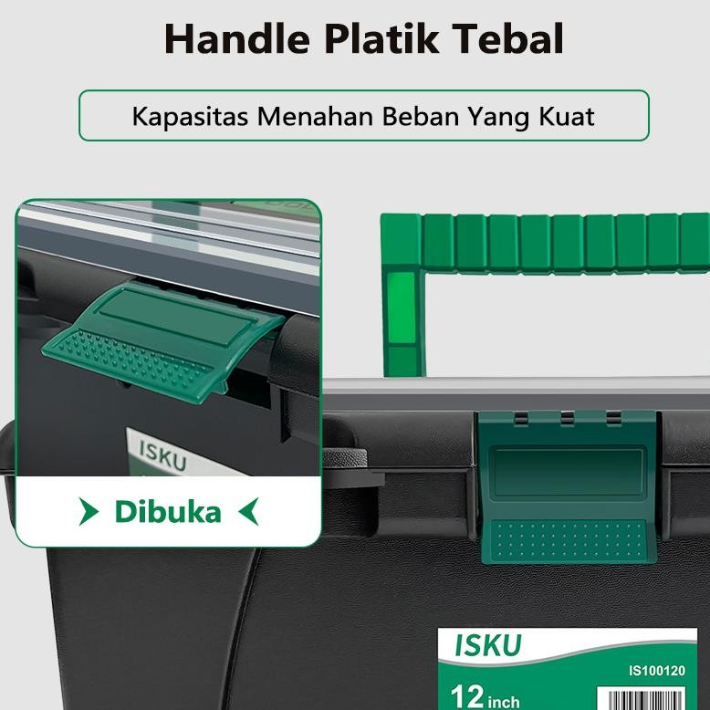 YZ ISKU Tool Box 12 Inch Kotak Perkakas Kecil/Kotak Alat Multi Kotak Perkakas Plastik (30*14*12cm)Mi