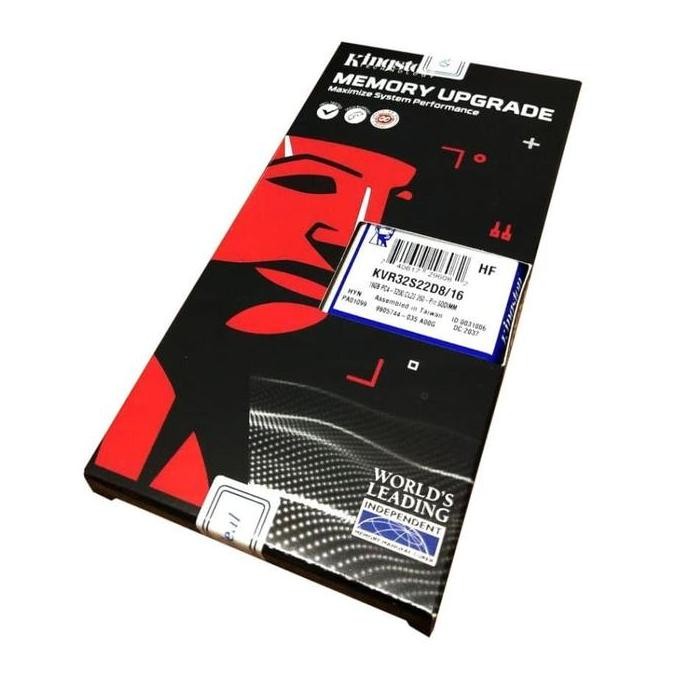 Kingston Ram Sodimm Kvr32S22D8/16 16Gb Ddr4 3200Mhz Garansi Resmi Premium Produk