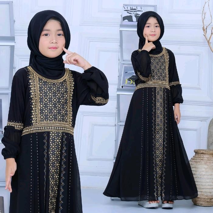 Gharim- Gamis Abaya Anak Cindy~Baju Mewah Elegan Nyaman Dipakai Cocok Buat Acara Pesta