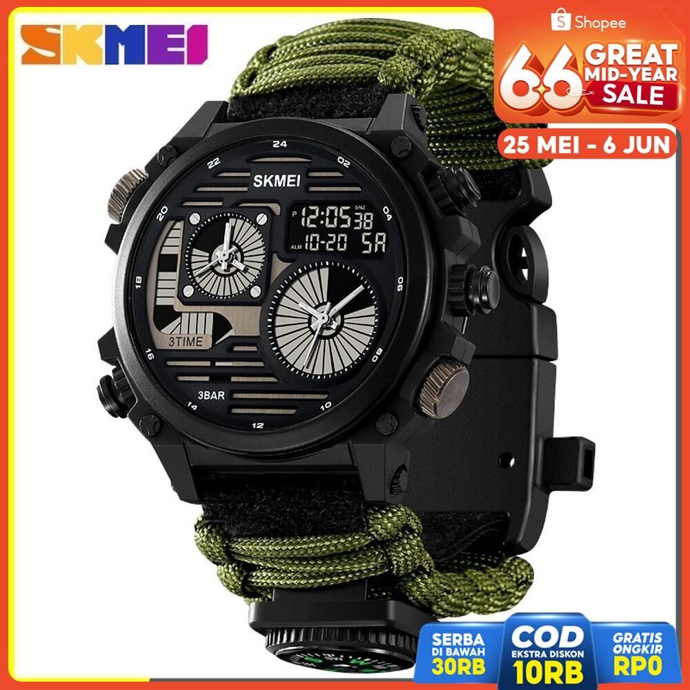 Jam Tangan Pria Outdoor SKMEI 2202 3 Display Waktu Original Tahan Air