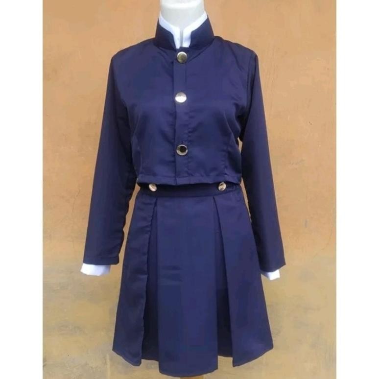 YZ [Costume Cosplay] Kugisaki Nobara Jujutsu Kaisen Hitam/Navy S-XL