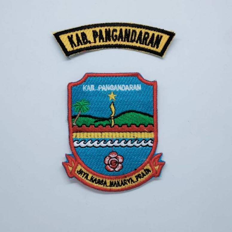 Rt-69 Fx-45 Logo Bordir Kabupaten Pangandaran / Logo Kabupaten Pangandaran / Bordir Logo Kabupaten P