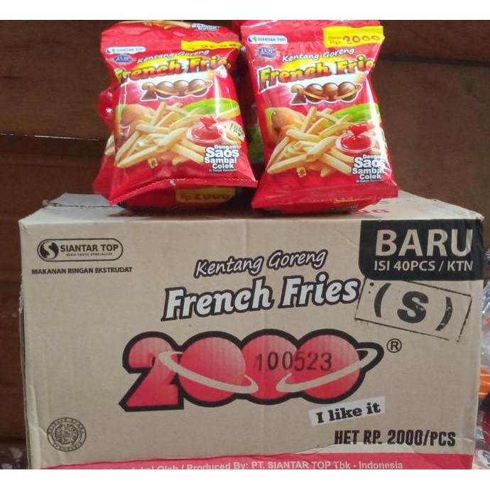 

Grosir Ciki Kentang French Fries 2000 Isi 40 Pcs / Dus