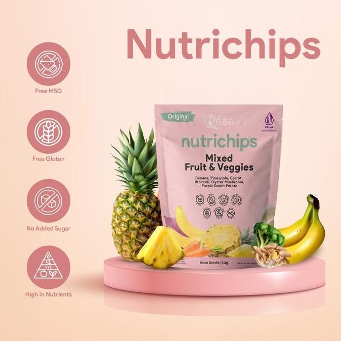

Grosir [Ricu'S Secret] Nutrichips - Snack Cemilan Keripik Buah & Sayuran