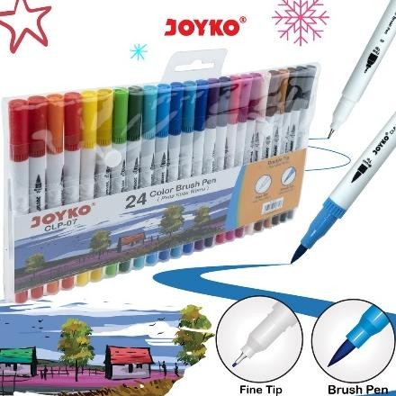 

PROMO Joyko Colour Brush Pen 2 mata CLP 07 Isi 24 (set) ++LT3