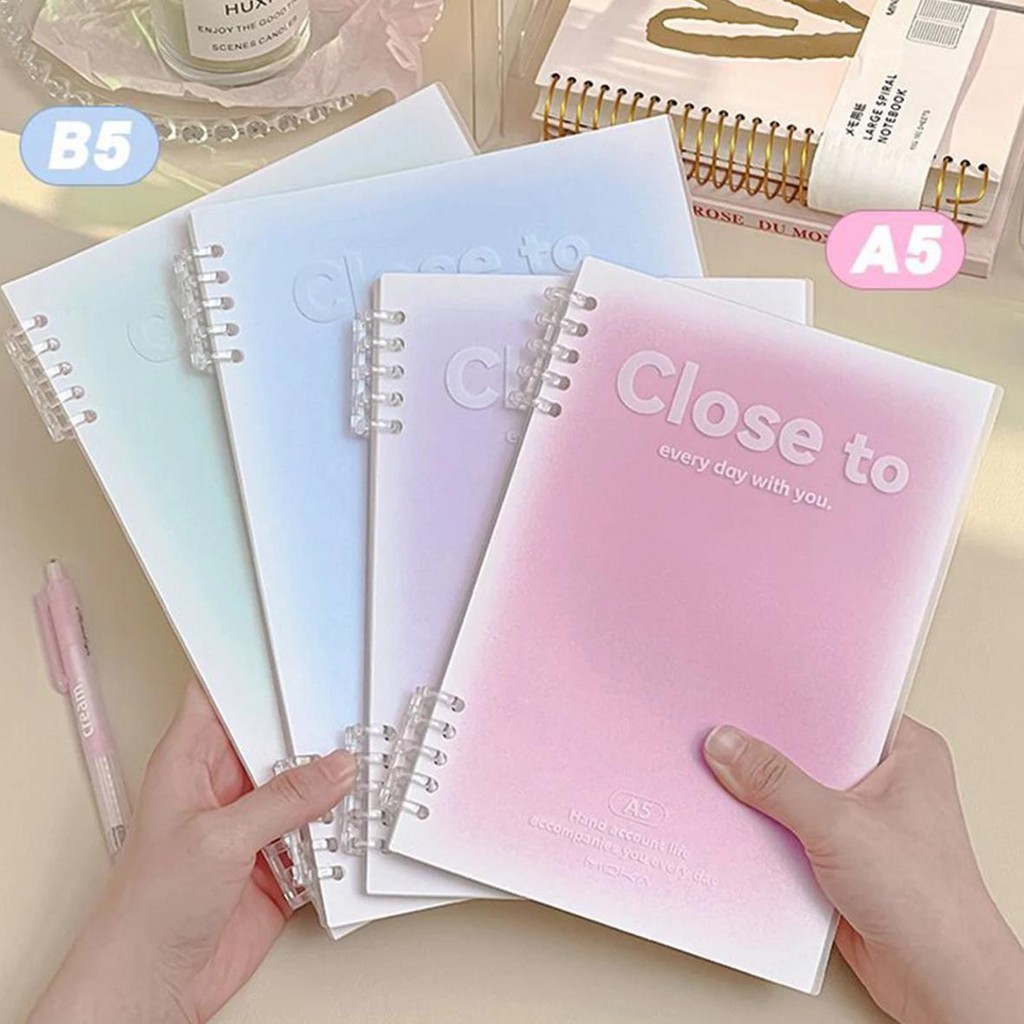 

A5/B5 Binder Loose-Leaf Notebook 60 Sheets Lined Book For Students Writing Kawaii Simple Stationery School Supplies