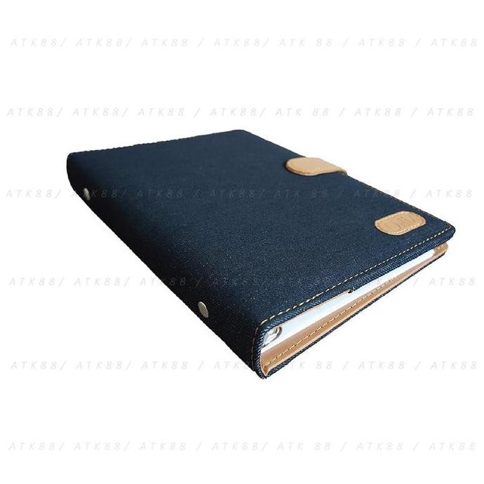 

Termurah Onix Navy Blue Binder Denim Jeans Kancing Exclusive 20 Ring A5 Campus