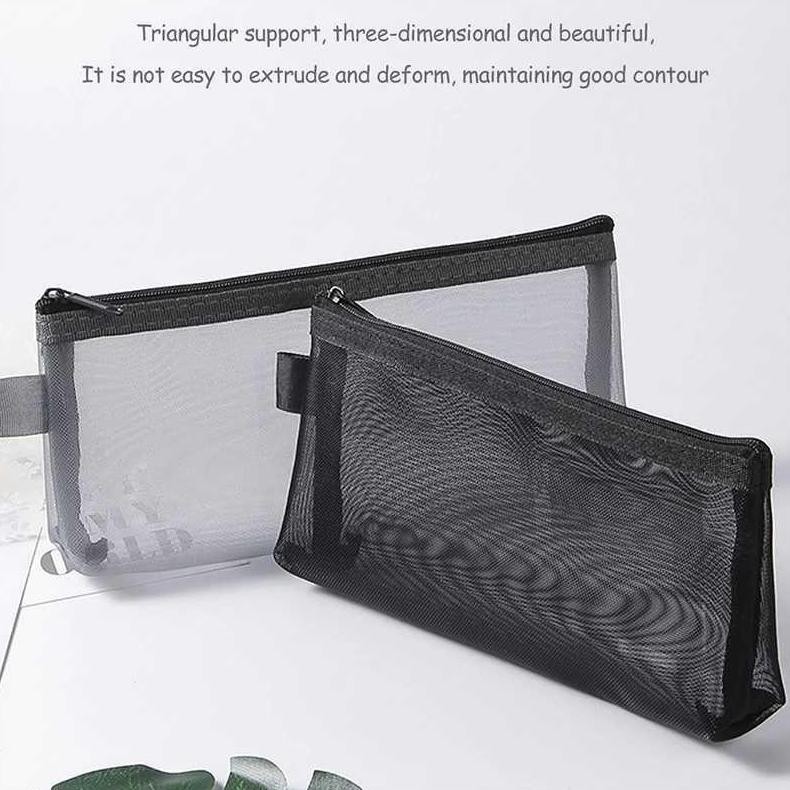 

Gd-90 Zanzan Tempat Pensil Jaring Mesh Pencil Case Zipper Storage - Z20
