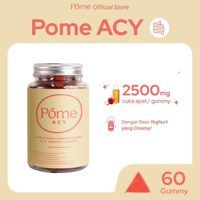 

Grosir Pome Acy 1 Botol (60 Gummy) - Apple Cider Vinegar Gummy With Yoghurt Flavor