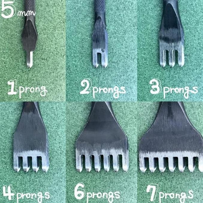 

baru oka factory 5 mm diamond hole punches - prong pricking - leather tools