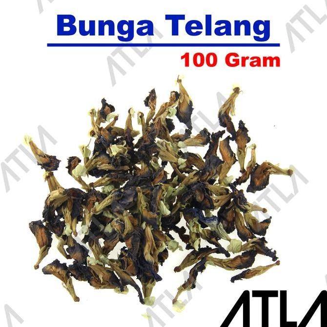 

siap kirim] Bunga Telang Kering 100 Gram Teh Herbal Organik Butterfly Pea flowers