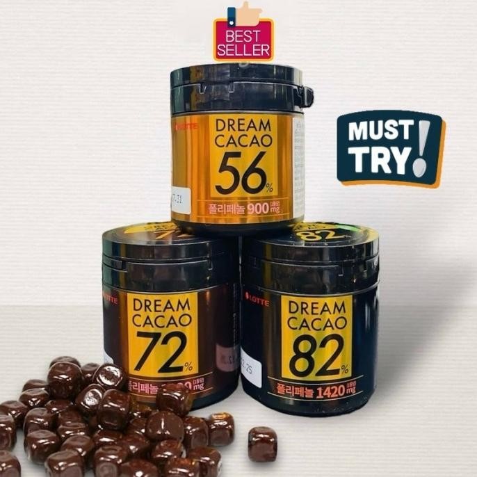 

Sale Lotte Dream Cacao 56 / 72 / 82 / Crunky - Dark Chocolate - Coklat